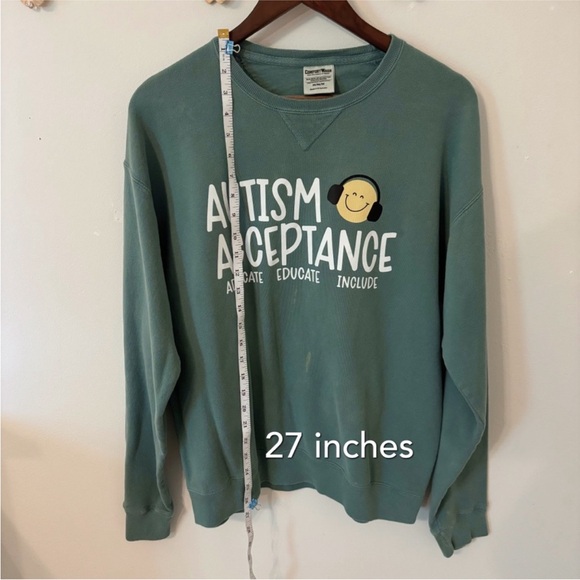 Autism Acceptance - Green Sweatshirt/Crewneck - Picture 6 of 8